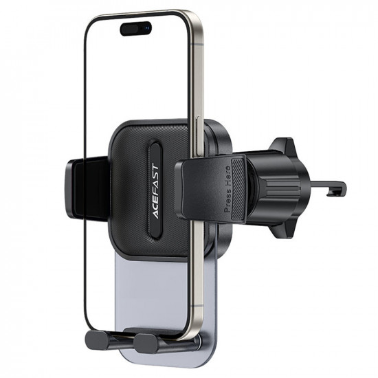 Acefast Car Holder (D25) for Air Vent, Free Rotation, Adjustable Angle, Secure Lock Clip, for 4.5 6.7" Phones Black