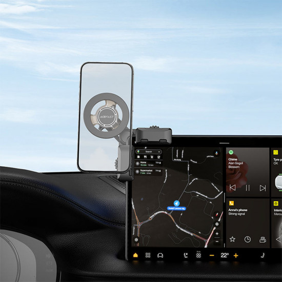 Acefast Car Holder (D43) for Dashboard Screen, Magnetic Grip, Multi Angle Adjustment, Secure Fit, Universal Black