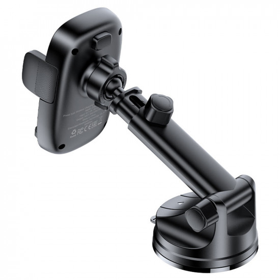 Acefast Car Holder with Wireless Charging (D49) for Dashboard, Magnetic Grip, Lock Clip, 15W, for 4.7 6.9" Phones Black