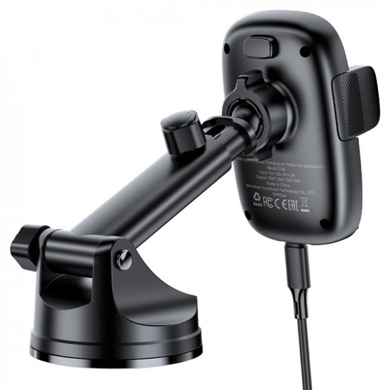 Acefast Car Holder with Wireless Charging (D49) for Dashboard, Magnetic Grip, Lock Clip, 15W, for 4.7 6.9" Phones Black
