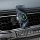 Acefast Car Holder with Wireless Charging (D40) for Air Vent, Magnetic Grip, Ice Cooling, Qi2, USB C, 15W Metal Gray
