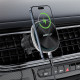 Acefast Car Holder with Wireless Charging (D41) for Air Vent, Magnetic Grip, USB C, 15W, for 4.7 6.9" Phones Silver