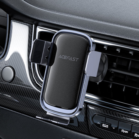 Acefast Car Holder with Wireless Charging (D39) for Air Vent, with Solar Panel, Battery, Automatic Arms, 300mAh Black