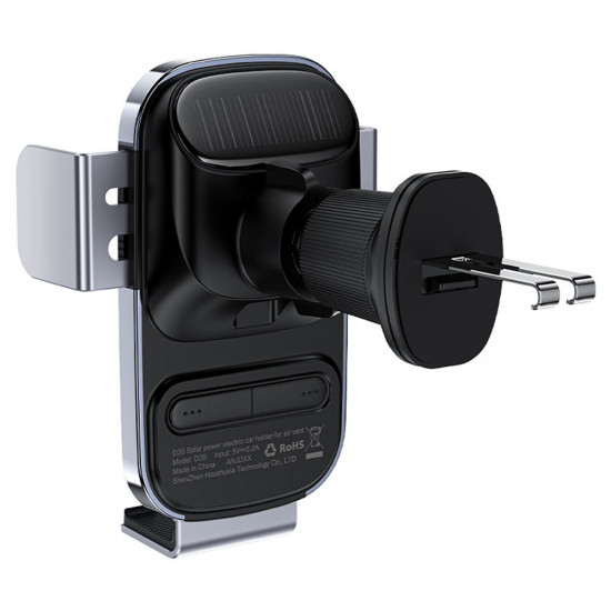 Acefast Car Holder with Wireless Charging (D39) for Air Vent, with Solar Panel, Battery, Automatic Arms, 300mAh Black