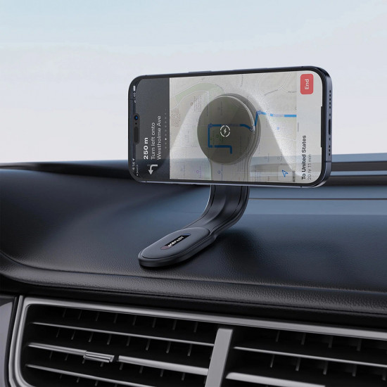 Acefast Car Holder with Wireless Charging (D21) MagSafe, for Dashboard, Magnetic Grip, Fast Charging, 9V/3A, 15W Black Acefast Car Holder with Wireless Charging (D21) MagSafe, for Dashboard, Magnetic Grip, Fast Charging, 9V/3A, 15W Black