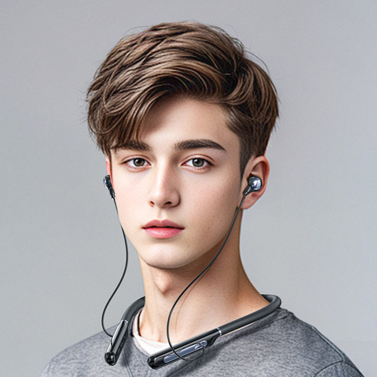 Acefast Bluetooth Earphones (N5) Behind the Head, Neckband, Bluetooth 5.4, LED Display, IPX4, 200mAh Black