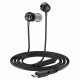 Acefast Wired Earphones (L8) Type C, In ear Design, with Microphone, Control Remote, Flexible, Silicone, 1.2m Gray