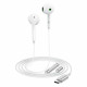 Acefast Wired Earphones (L7) Type C, Half In ear, with HD Microphone, Flexible, 1.2m White