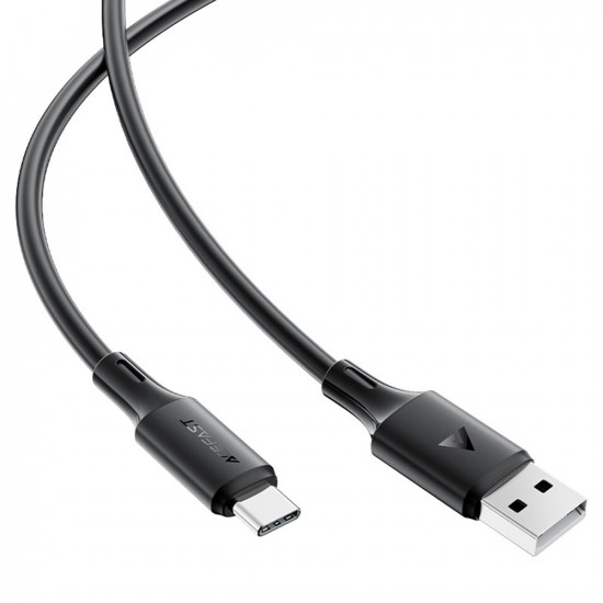 Acefast Data Cable (C17 04) USB to Type C, Fast Charging, 3A, Bend Resistant, Soft Silicone, 1.2m Black