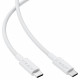 Acefast Data Cable (C18 03) Type C to Type C, Fast Charging, 60W, 3A, Bend Resistant, Nylon Braid, 1.2m White