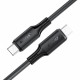 Acefast Data Cable (C17 03) Type C to Type C, Fast Charging, 60W, 3A, Bend Resistant, Soft Silicone, 1.2m Black