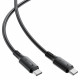Acefast Data Cable (C17 03) Type C to Type C, Fast Charging, 60W, 3A, Bend Resistant, Soft Silicone, 1.2m Black