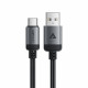 Acefast Data Cable (C20 04) USB to Type C, 3A, Fast Charging, Bend Resistant, Nylon Braid, 1.2m Black