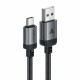 Acefast Data Cable (C20 04) USB to Type C, 3A, Fast Charging, Bend Resistant, Nylon Braid, 1.2m Black