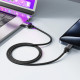 Acefast Data Cable (C20 04) USB to Type C, 3A, Fast Charging, Bend Resistant, Nylon Braid, 1.2m Black