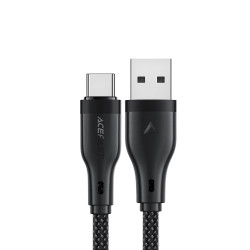 Acefast Data Cable (C8 04) Fast Charging, USB to Type C, 3A, Nylon Braided, 25.000 Bends, 1.2m Black Acefast Data Cable (C8 04) Fast Charging, USB to Type C, 3A, Nylon Braided, 25.000 Bends, 1.2m Black