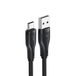 Acefast Data Cable (C8 04) Fast Charging, USB to Type C, 3A, Nylon Braided, 25.000 Bends, 1.2m Black Acefast Data Cable (C8 04) Fast Charging, USB to Type C, 3A, Nylon Braided, 25.000 Bends, 1.2m Black