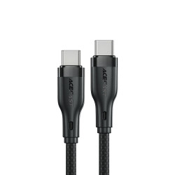 Acefast Data Cable (C8 03) Fast Charging, Type C to Type C, 60W, 3A, Nylon Braided, 25.000 Bends, 1.2m Black Acefast Data Cable (C8 03) Fast Charging, Type C to Type C, 60W, 3A, Nylon Braided, 25.000 Bends, 1.2m Black