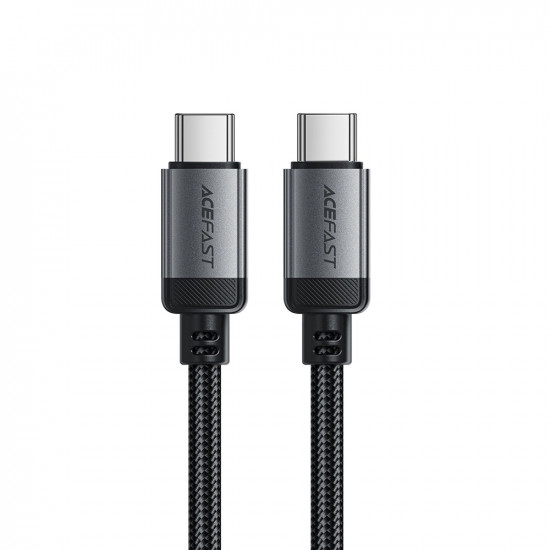 Acefast Data Cable (C20 03) USB C to Type C, 60W, 3A, Fast Charging, Bend Resistant, Nylon Braid, 1.2m Black