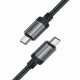 Acefast Data Cable (C20 03) USB C to Type C, 60W, 3A, Fast Charging, Bend Resistant, Nylon Braid, 1.2m Black
