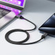 Acefast Data Cable (C20 03) USB C to Type C, 60W, 3A, Fast Charging, Bend Resistant, Nylon Braid, 1.2m Black