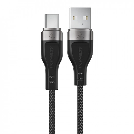 Acefast Data Cable (C11 04) Magnetic Winding, Fast Charging, USB to Type C, 3A, Adjustable Lenght, 1.2m Black