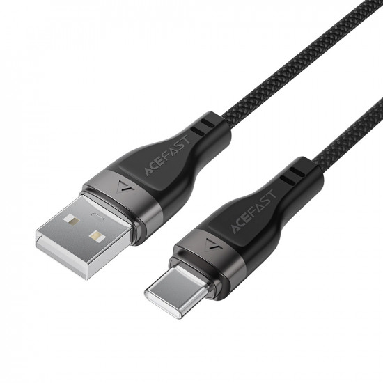 Acefast Data Cable (C11 04) Magnetic Winding, Fast Charging, USB to Type C, 3A, Adjustable Lenght, 1.2m Black