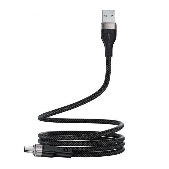 Acefast Data Cable (C11 04) Magnetic Winding, Fast Charging, USB to Type C, 3A, Adjustable Lenght, 1.2m Black