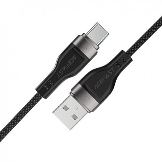 Acefast Data Cable (C11 04) Magnetic Winding, Fast Charging, USB to Type C, 3A, Adjustable Lenght, 1.2m Black