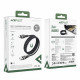 Acefast Data Cable (C11 04) Magnetic Winding, Fast Charging, USB to Type C, 3A, Adjustable Lenght, 1.2m Black
