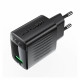 Acefast Wall Charger (A90) USB, 18W, GaN Technology, Quick Charger Black