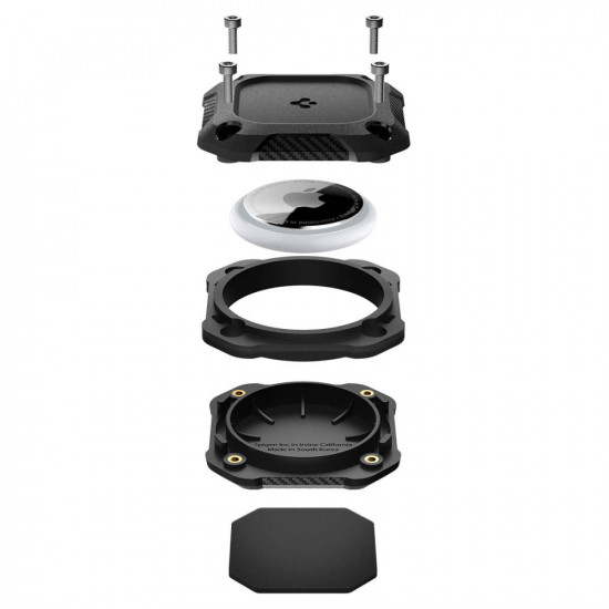 Spigen Tough Armor Holder Apple AirTag 1 / 2, Waterproof IPX8, 3M Adhesive Black
