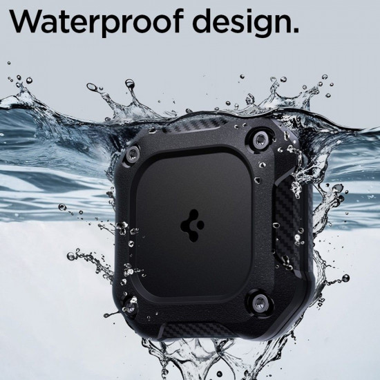 Spigen Tough Armor Holder Apple AirTag 1 / 2, Waterproof IPX8, 3M Adhesive Black