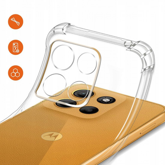 Techsuit Shockproof Clear Silicone MagSafe Motorola Moto G15 / G15 Power Clear