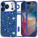 Techsuit Luxury Glitter MagSafe iPhone 17 Pro Max Deep Blue