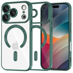 Techsuit Luxury Crystal MagSafe iPhone 17 Pro Max Deep Green