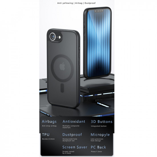 Techsuit PureFrost MagSafe Samsung Galaxy Z Fold7 Frosted Black