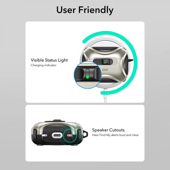 ESR Cyber FlickLock HaloLock Apple AirPods Pro 3 Titanium
