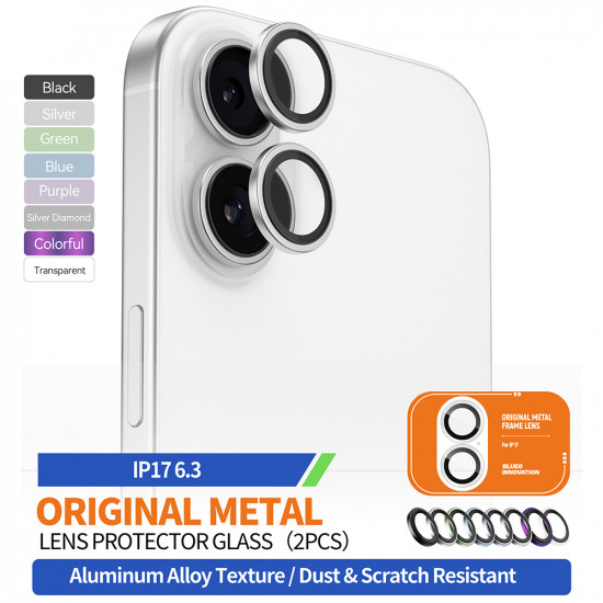 Blueo Original Metal Frame Lens Glass iPhone 17 Purple