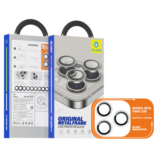 Blueo Original Metal Frame Lens Glass iPhone 17 Pro / iPhone 17 Pro Max Orange Blueo Original Metal Frame Lens Glass iPhone 17 Pro / iPhone 17 Pro Max Orange