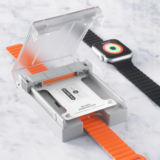 Blueo High Molecule Screen Protector with Dust Removal Locator Apple Watch 4/5/6/SE/SE 2 (40mm) Black