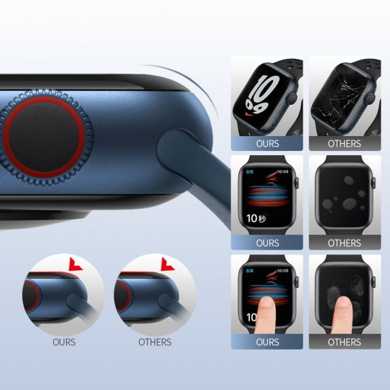 Blueo High Molecule Screen Protector with Dust Removal Locator Apple Watch 10 42mm Black