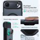 ESR Classic Hybrid HaloLock Kickstand iPhone 17 Air Frosted Black ESR Classic Hybrid HaloLock Kickstand iPhone 17 Air Frosted Black