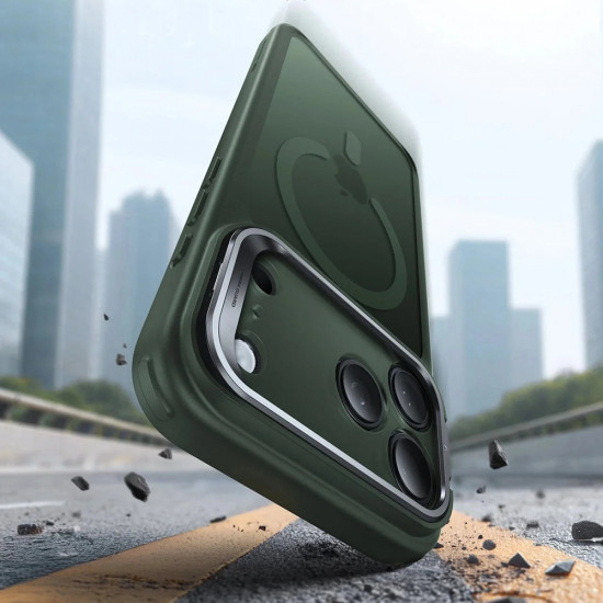 ESR Classic Hybrid HaloLock Kickstand iPhone 17 Pro Max Frosted Green ESR Classic Hybrid HaloLock Kickstand iPhone 17 Pro Max Frosted Green