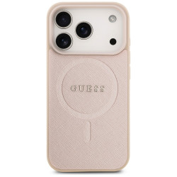 Guess Saffiano Classic Logo MagSafe (GUHMP17LPSAHMCP) iPhone 17 Pro Pink