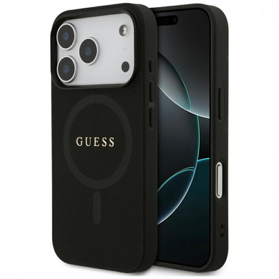 Guess Saffiano Classic Logo MagSafe (GUHMP17XPSAHMCK) iPhone 17 Pro Max Black