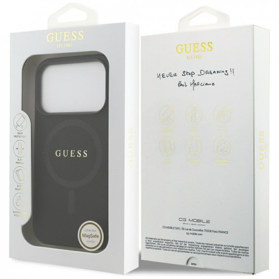 Guess Saffiano Classic Logo MagSafe (GUHMP17XPSAHMCK) iPhone 17 Pro Max Black