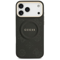 Guess Peony Hot Stamp MagSafe (GUHMP17XPSAMSECK) iPhone 17 Pro Max Black