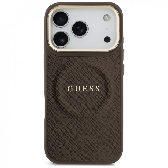 Guess Peony Hot Stamp MagSafe (GUHMP17LPSAMSECW) iPhone 17 Pro Brown