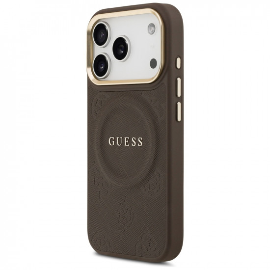 Guess Peony Hot Stamp MagSafe (GUHMP17LPSAMSECW) iPhone 17 Pro Brown